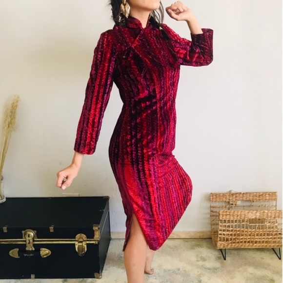 Vintage Dresses & Skirts - Velvet Vintage Burgundy Tunic 🔵🔵🔵